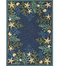 Couristan OUTDOOR ESCAPE SEA WATER  Area Rugs